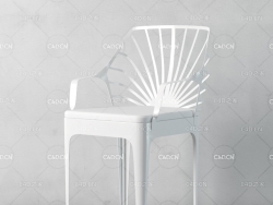 简约镂空靠背椅C4D模型 chair 3d model