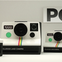 宝丽来拍立得polaroid land camera 经典皮腔相机3D模型