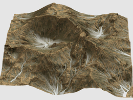 黄色丘陵山坡地貌Bladehill Terrain