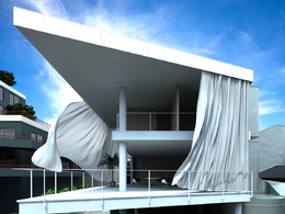 C4D建筑渲染模型：时尚别墅模型 Villa 3d model