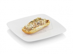 C4D蘑菇烤法棍面包食物模型 Baguette baked with mushrooms