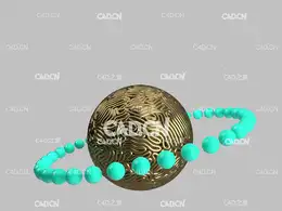 C4D金属意大利面球创意工程 Spaghetti Spheres
