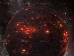 C4D熔岩星球模型