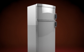 双开门冰箱C4D模型 The refrigerator 3D model