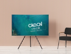 三星大屏电视三星液晶电视C4D模型Samsung_QLED_55__Studio_Stand_c4d