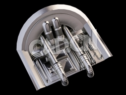 C4D科幻飞行器机械零件管道模型