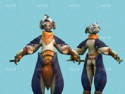 游戏角色卡通少年人物C4D模型 munkei