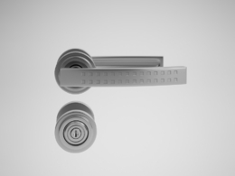 大气压花分体式门把手C4D模型下载 Door model