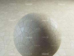 C4D Octane扇形地砖材质 4K European Cobblestone