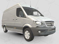 梅赛德斯奔驰大型MPV商务车2018款C4D汽车模型下载