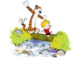 C4D老虎与小孩过原木桥卡通动漫模型