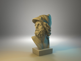 C4D石膏人像模型渲染工程