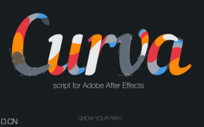 AE scripts文字路径动画脚本Videohive Curva Script