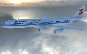 中国国际航空公司客机C4D模型 客机飞机Aircraft model of China