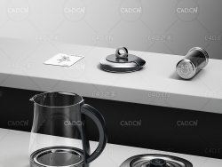 电热水壶 养生壶C4D模型