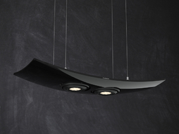 室内灯具模型：双筒弧形吊灯