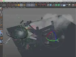 C4D使用XP、TFD模拟碎片和尘埃及烟雾工程文件Particles_For_Dynamics