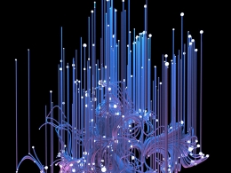 Cinema 4D X-Particles科技感蓝紫色射线生长动画工程文件高级粒子模拟特效场景MeshTools-mtRayline_xpEmitter_Source_R19-2023