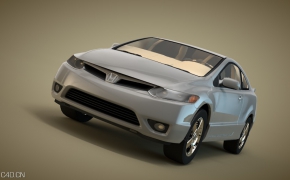 本田思域汽车C4D模型 Honda Civic