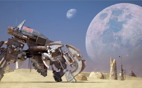 月球机械战甲C4D模型 mech