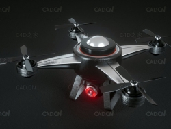 无人机C4D模型Camera Drone 3D Model