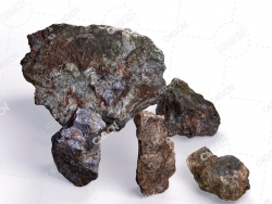 5块石头模型stone