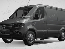 梅赛德斯奔驰大型MPV商务车2019款C4D汽车模型下载