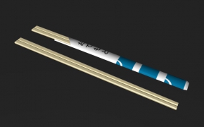 一次性筷子和筷子包装纸袋C4D模型 Chopsticks and wrapping paper