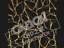 C4D抽象装饰图案不规则线条背景墙模型_86 Stucco