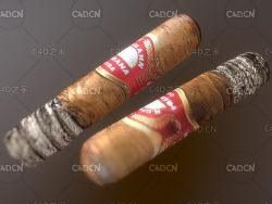 低面雪茄香烟C4D模型 cigar