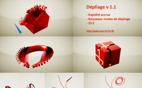 C4D卷纸展开折叠插件汉化版CodeVonc Depliage (Unfolder) 1.3