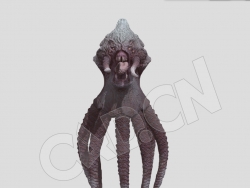 变异章鱼乌贼怪物C4D动画模型 octopus