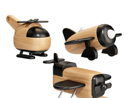 飞机木制玩具儿童玩具（S2Victor品牌）3D模型素材下载Aircraft Wooden Toys by S2Vict