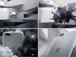 4D一加手机烟雾粒子爆破场景特效