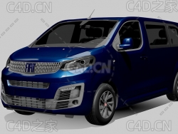 菲亚特汽车尤利西斯面包车2022款C4D汽车模型下载