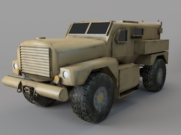 军用装甲车C4D模型 Military armored vehicle