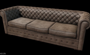 欧式沙发C4D模型 Divano Chesterfield
