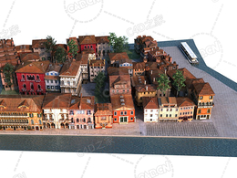 美式房子小区建筑沿海城市city c4d model