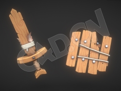 新手英雄武器剑与盾牌模型