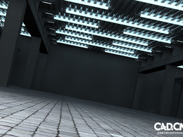 C4D汽车背景 汽车环境 汽车场景模型 地下车库 停车场模型 Automobile environment