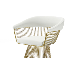 阳台酒店铁艺单人椅子C4D模型