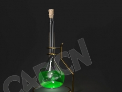 C4D实验室玻璃器皿烧杯 Cinema 4D 3D Model Science Beaker