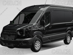 福特汽车封闭货车面包车2021款C4D汽车模型下载