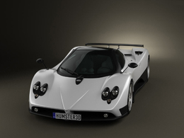 帕加尼Zonda超级跑车C4D模型 Pagani Zonda F 2005 3D Model