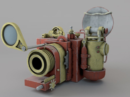 复古老相机C4D模型 Retro camera