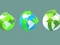绿色地球环保地球C4D模型 Earth