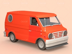 桔色卡通面包车Finnick's van Public