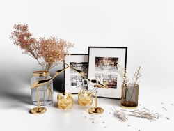 家庭装饰品插花画框工艺品烛台模型 Decorative_set