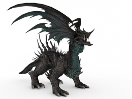 怪兽**C4D游戏角色模型（绑定+动画） Uryong Leader 3d model