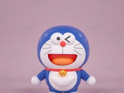 可爱哆啦A梦海报工程大脸猫IP卡通哆啦A梦角色素材